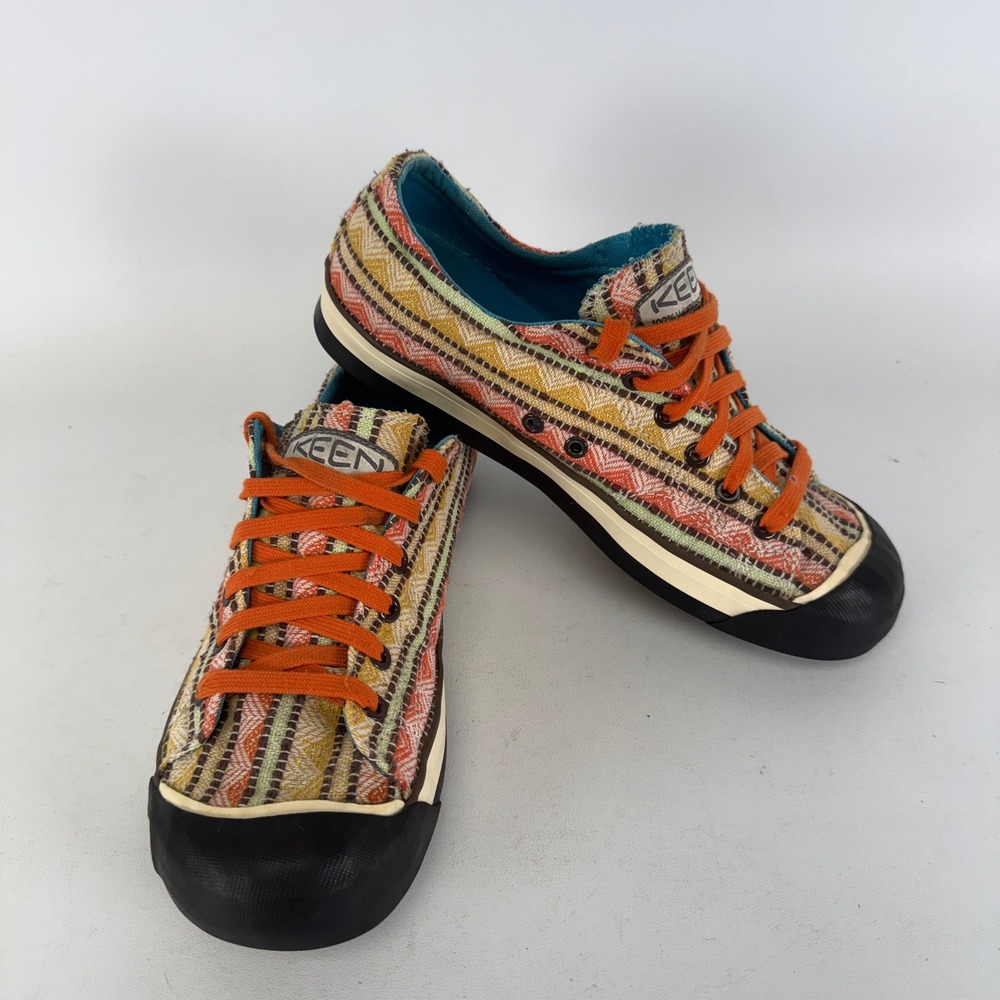 Keen Coronado Womens Multicolor Woven Textile Vegan Lace Up Sneakers 9 1011403